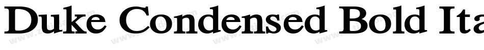 Duke Condensed Bold Italic字体转换
